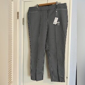 Lane Bryant Black and White Cropped Pants
